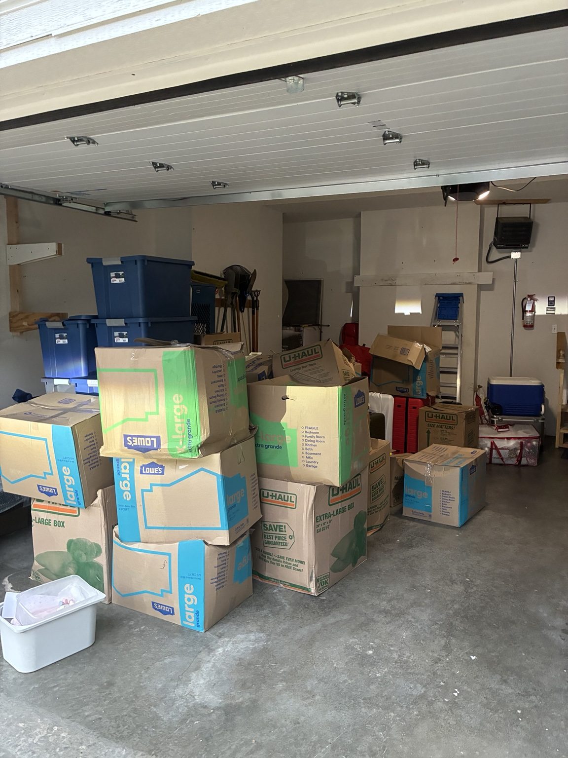 Wrapped furniture prepared for transport